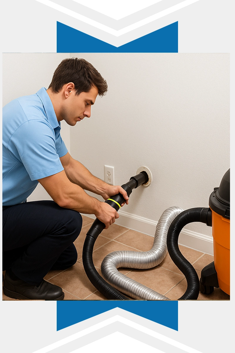 Professional Technician for dryer vent cleaning